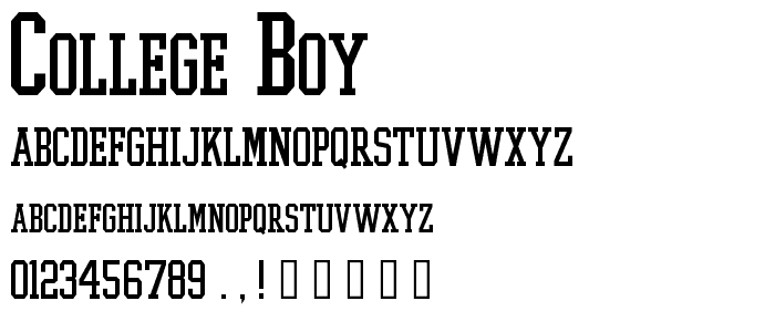 College Boy font